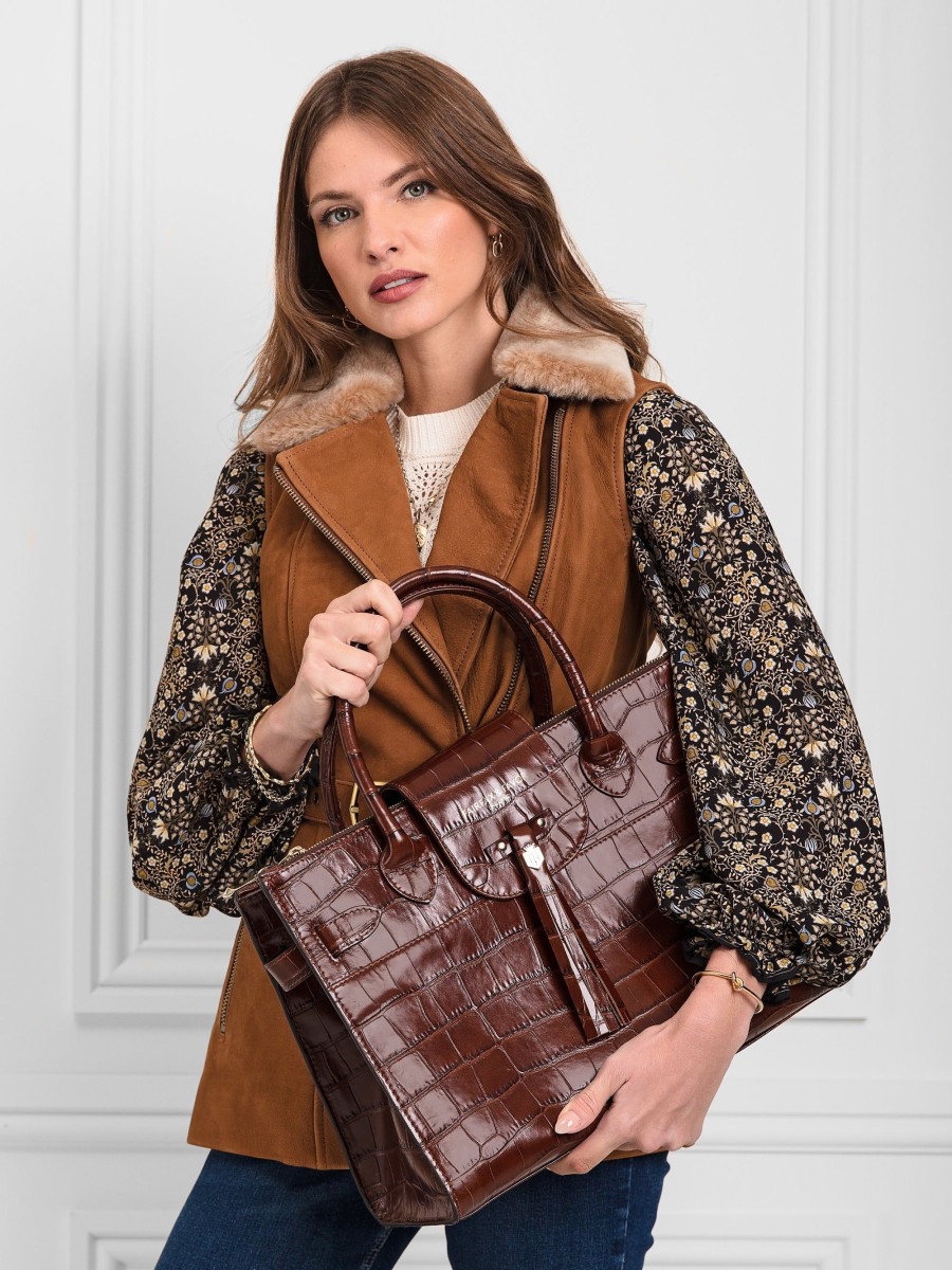 Women Fairfax & Favor Work & Travel Bags | Women'S Work Bag-Conker Leather