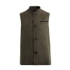 Men Fairfax & Favor Jackets & Gilets | Men'S Gilet-Khaki Herringbone