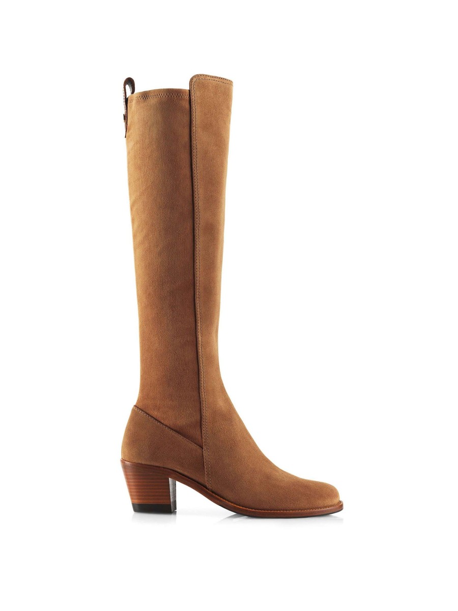 Women Fairfax & Favor Knee-High Boots | Women'S Heeled Tall Boot-Tan Suede