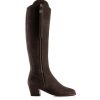 Women Fairfax & Favor Knee-High Boots | Women'S Tall Heeled Boot-Chocolate Suede, Sporting Calf