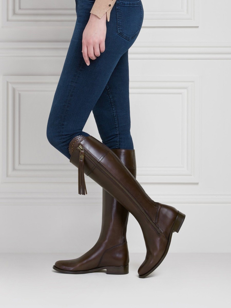 Women Fairfax & Favor Knee-High Boots | Women'S Tall Boot-Mahogany Leather, Sporting Calf