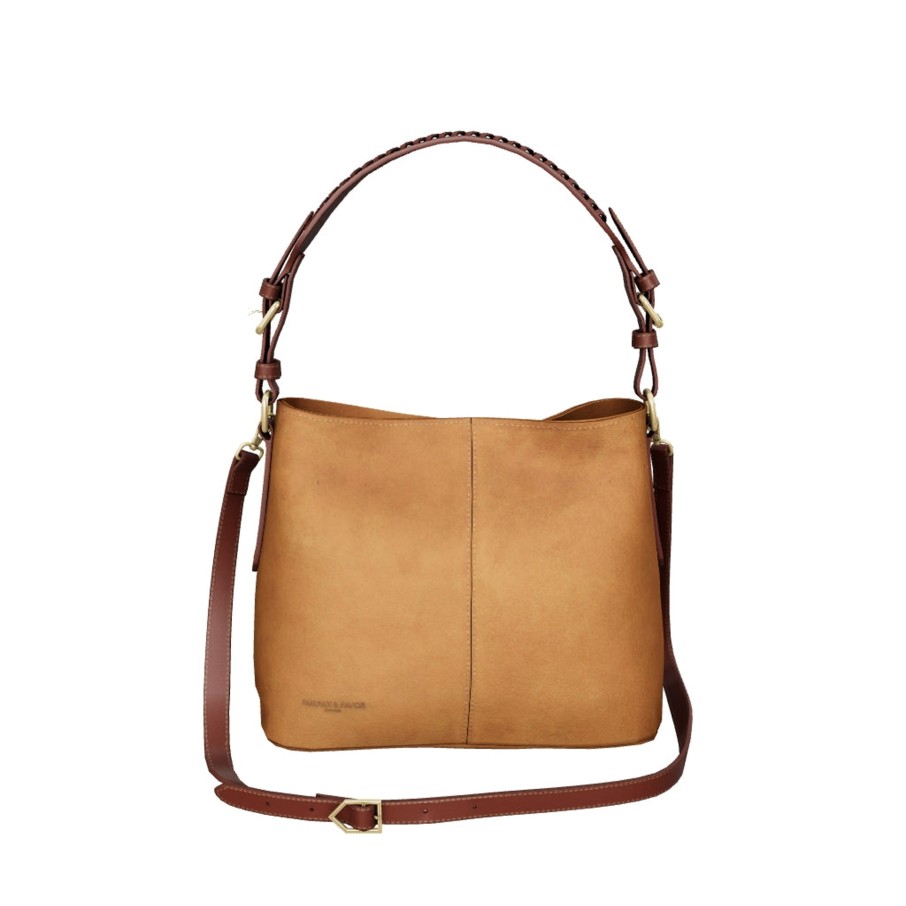 Women Fairfax & Favor Tote Bags | Women'S Mini Tote Bag-Tan Suede