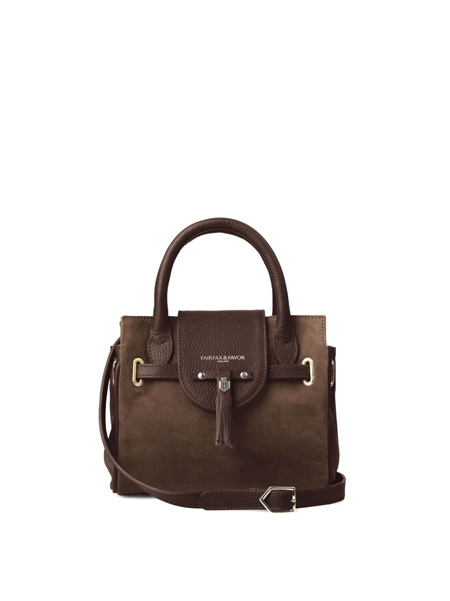 Women Fairfax & Favor Crossbody Bags | Women'S Mini Handbag-Chocolate Suede