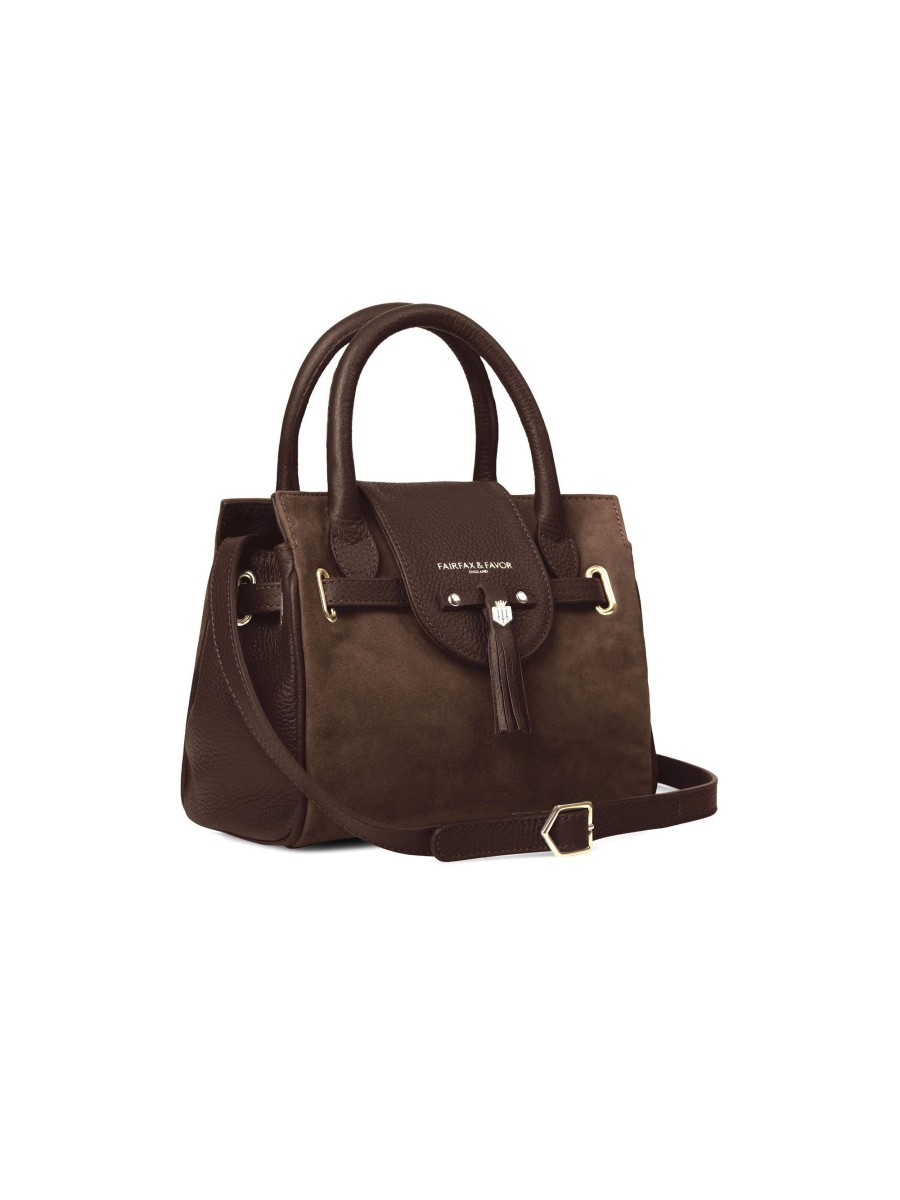 Women Fairfax & Favor Crossbody Bags | Women'S Mini Handbag-Chocolate Suede