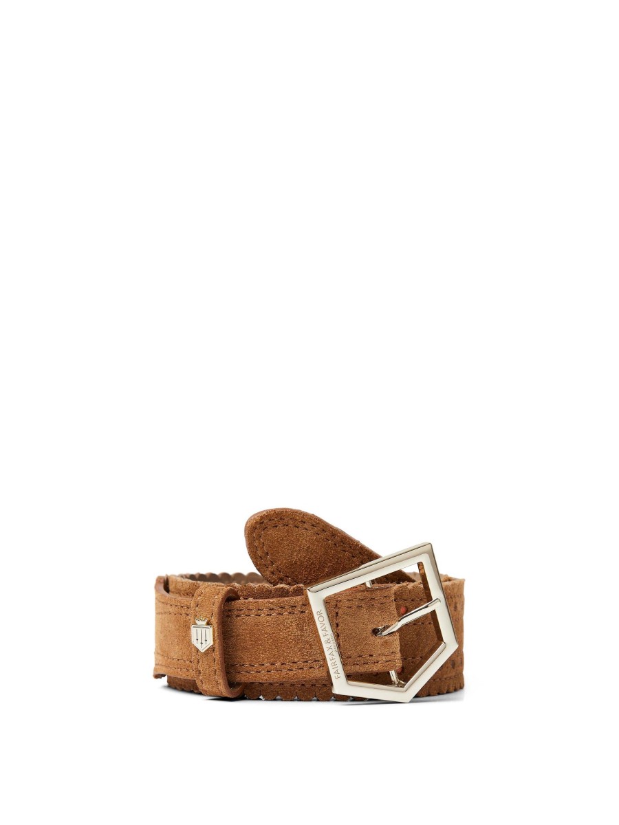 Women Fairfax & Favor Belts | Women'S Belt-Tan Suede