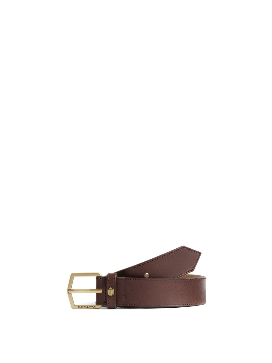 Men Fairfax & Favor Belts | Men'S Belt-Mahogany Leather