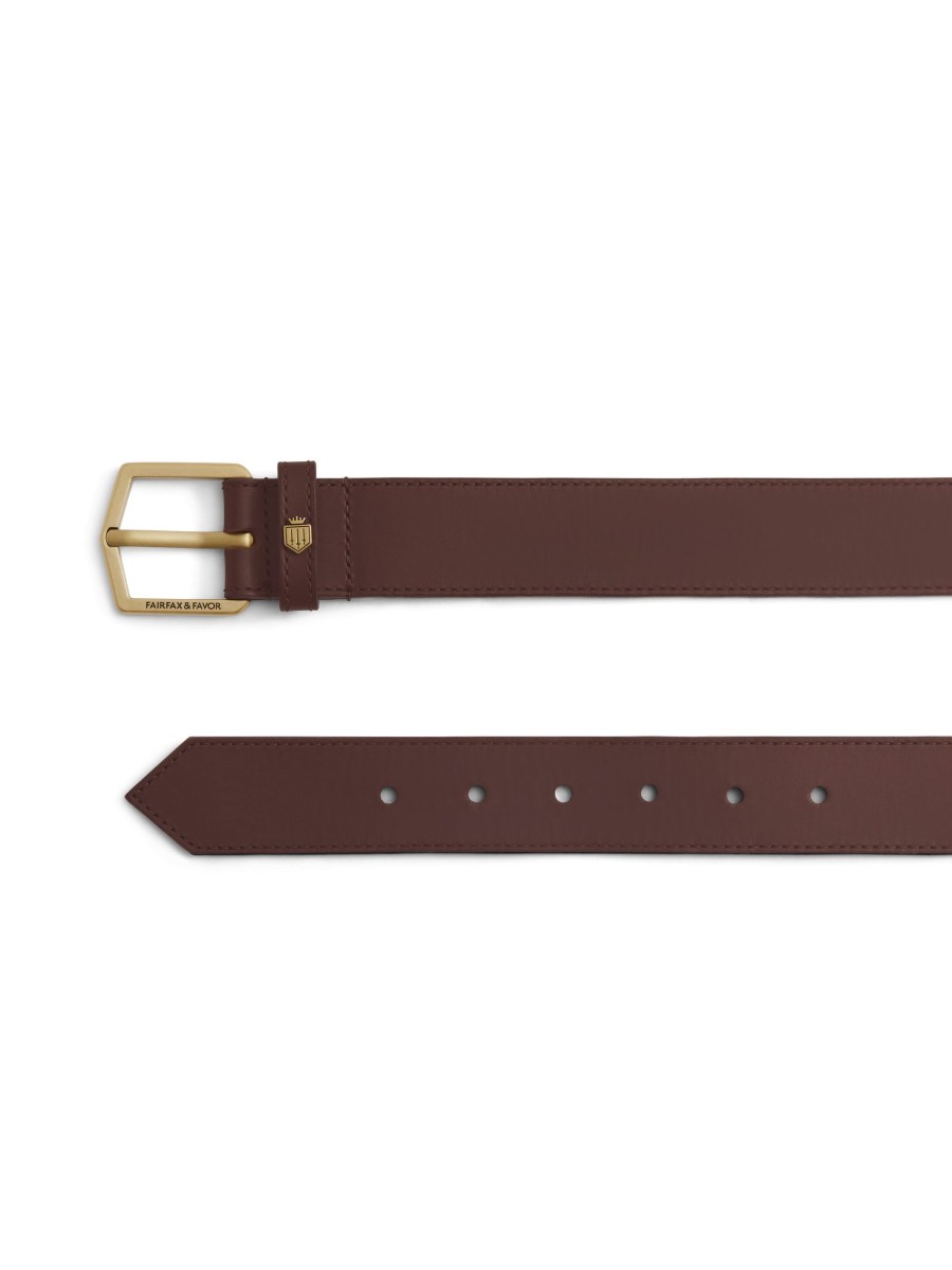 Men Fairfax & Favor Belts | Men'S Belt-Mahogany Leather