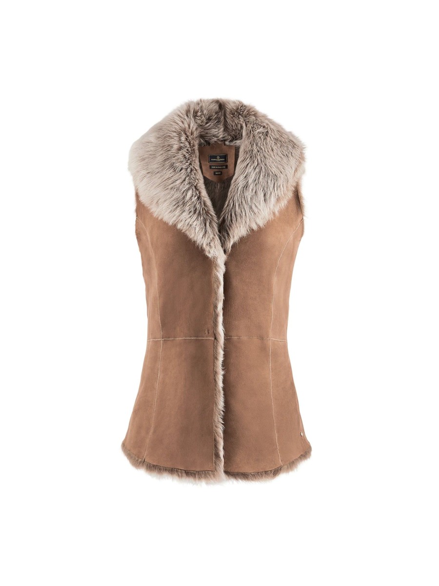 Women Fairfax & Favor Gilets | Women'S Reversible Gilet-Mushroom Toscana