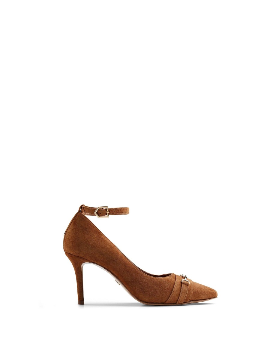 Women Fairfax & Favor Heels & Wedges | Women'S Court Shoe-Tan Suede