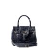 Women Fairfax & Favor Crossbody Bags | Women'S Mini Handbag-High Shine Navy Croc Leather