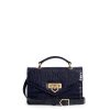 Women Fairfax & Favor Crossbody Bags | Women'S Crossbody Bag-High Shine Navy Croc Leather