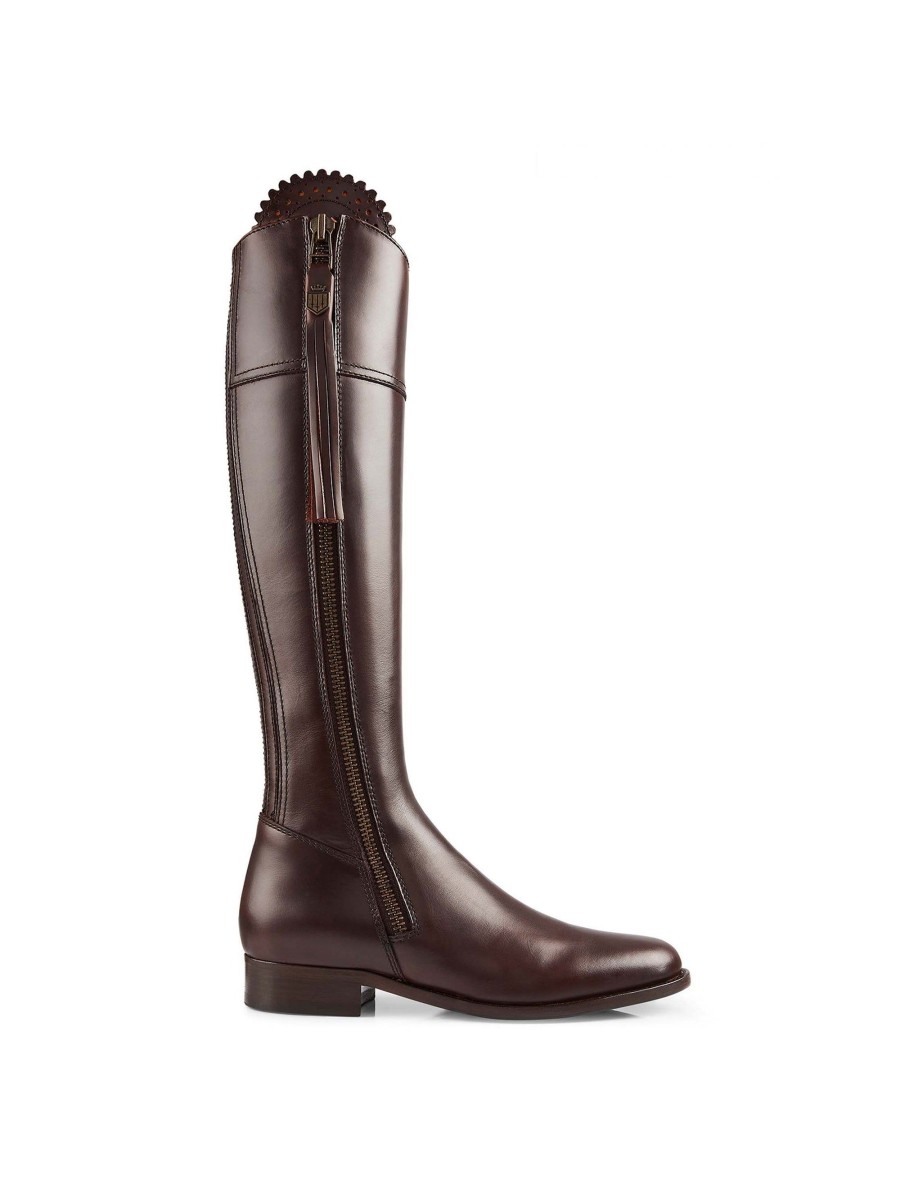 Women Fairfax & Favor Knee-High Boots | Women'S Tall Boot-Mahogany Leather, Narrow Calf