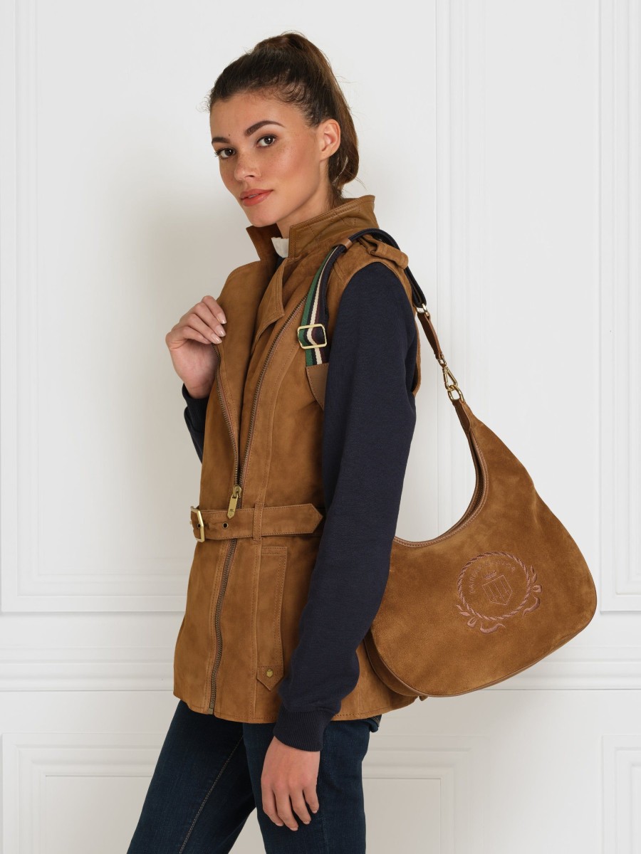 Women Fairfax & Favor Handbags | Women'S Hobo Bag-Tan Suede