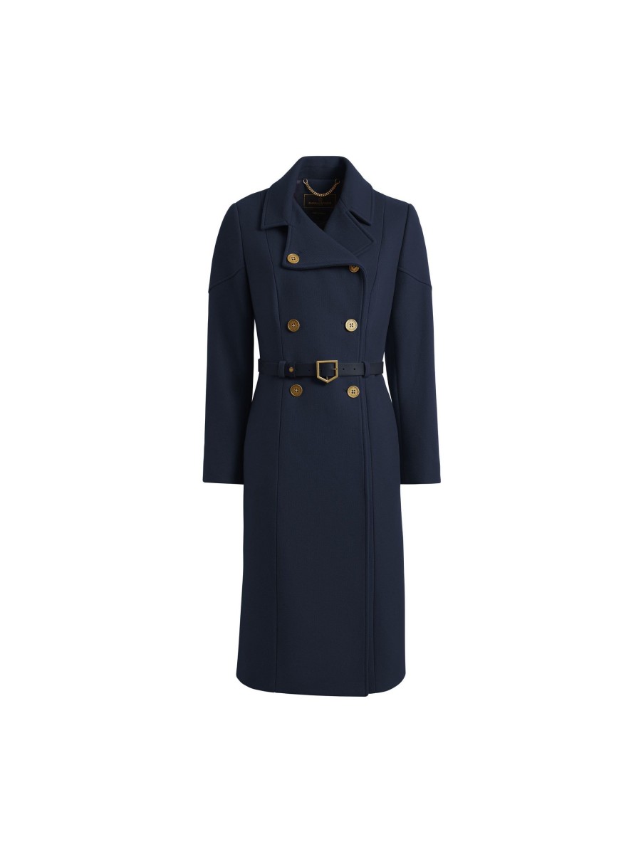 Women Fairfax & Favor Coats & Jackets | Women'S Coat-Navy Wool